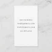 Carte De Visite Nouvel Embauché | Texture Bleu Blanc (Dos)