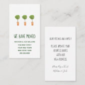 Carte De Visite Nouvelle adresse Changement d'adresse |Déplacement (Devant / Derrière)