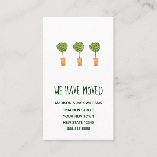 Carte De Visite Nouvelle adresse Changement d'adresse |Déplacement (Devant)