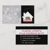 Carte De Visite nouvelle adresse de la californie (Devant / Derrière)