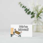 Carte De Visite Nouvelle adresse que nous avons déplacée Office pe (Debout devant)