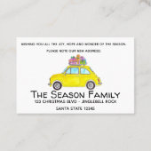 Carte De Visite Nouvelle adresse Retro Fiat 500 Cadeaux de Noël (Dos)