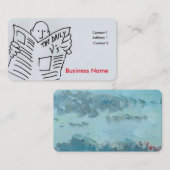 Carte De Visite Nouvelle lettre grecque journal plaisanterie dessi (Devant / Derrière)