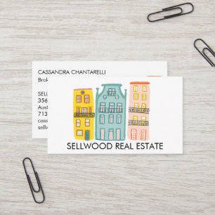 Carte De Visite Nouvelle maison Courtier immobilier moderne Agent 
