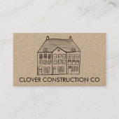 Carte De Visite Nouvelle maison Entrepreneur en construction moder (Devant)