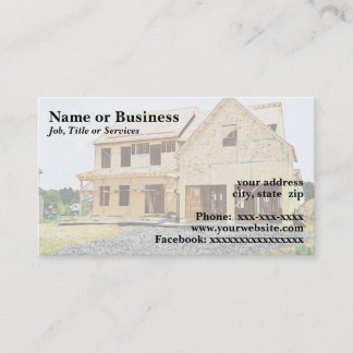 Carte De Visite nouvelle maison unifamiliale en construction