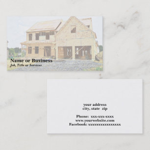 Carte De Visite nouvelle maison unifamiliale en construction