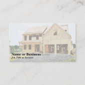 Carte De Visite nouvelle maison unifamiliale en construction (Devant)