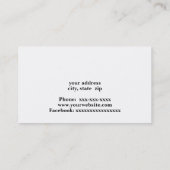 Carte De Visite nouvelle maison unifamiliale en construction (Dos)