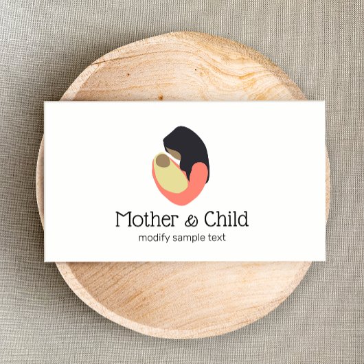 Carte De Visite Nouvelle mère tenant le logo bébé