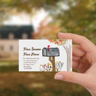 Carte De Visite Nouvelle saison Nouveau domicile Changement d'adre
