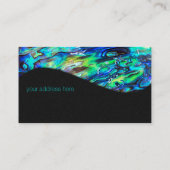 Carte De Visite Nouvelle-Zélande Abalone Paua Shell Motif 1 (Dos)