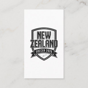 Carte De Visite Nouvelle-Zélande Football 2026 Football Bold Typog