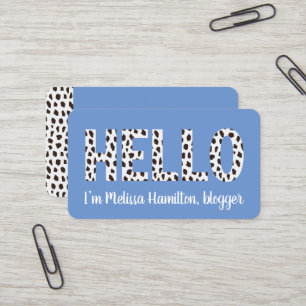 Carte De Visite Nouvelles Taches BONJOUR Je m'appelle Entreprise P