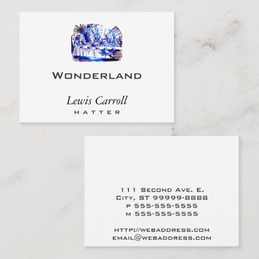 Carte De Visite Nova de bleu d'Alice (Devant / Derrière)