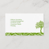 Carte De Visite noyer, agriculture, gestion des vergers (Dos)