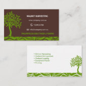 Carte De Visite noyer, agriculture, gestion des vergers (Devant / Derrière)