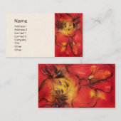 CARTE DE VISITE NUAGE AVEC RIBBON ROUGE (Devant / Derrière)