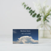 Carte De Visite Nuage Blanc Puffé       (Debout devant)