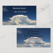 Carte De Visite Nuage Blanc Puffé       (Devant / Derrière)