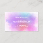 Carte De Visite nuage coloré d'aquarelle (Dos)