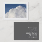 Carte De Visite Nuage Cumulus (bordé) (Devant / Derrière)
