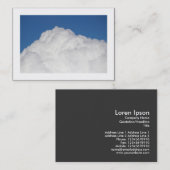 Carte De Visite Nuage Cumulus (Bordé) (Devant / Derrière)