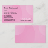Carte De Visite Nuage de bulles - Nuances de rose pâle (Devant / Derrière)