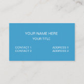 Carte De Visite Nuage de Ciel Bleu (Dos)
