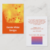 Carte De Visite nuage de papillon (Devant / Derrière)