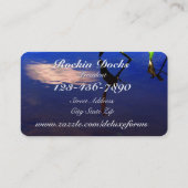 Carte De Visite Nuage de silhouette aquatique (Dos)