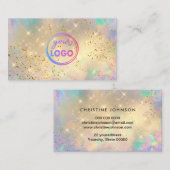 Carte De Visite nuage doré votre logo sur les couleurs pastel (Devant / Derrière)