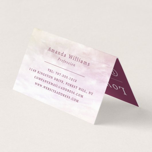 Carte De Visite Nuage doux simple, double fidélité moderne (Dos)