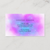 Carte De Visite nuage pourpre irisé (Dos)