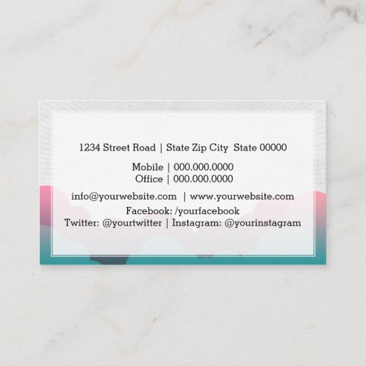 Carte De Visite Nuage romantique (Dos)