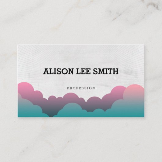 Carte De Visite Nuage romantique (Devant)