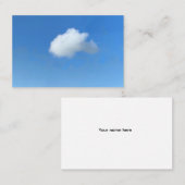 Carte De Visite Nuage Solitaire  (Devant / Derrière)