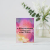 Carte De Visite Nuages abstraits roses, jaunes et bleus (Debout devant)