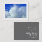 Carte De Visite Nuages (bordé) (Devant / Derrière)