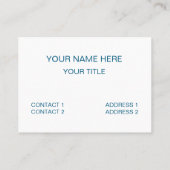 Carte De Visite Nuages Ciel Bleu (Dos)