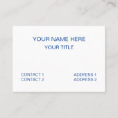 Carte De Visite Nuages Ciel Bleu (Dos)