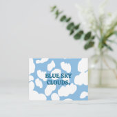 Carte De Visite Nuages Ciel Bleu Nuages (Debout devant)