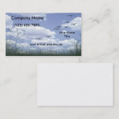 Carte De Visite Nuages Ciel bleu Oiseaux (Devant / Derrière)