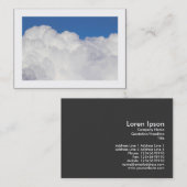 Carte De Visite Nuages Cumulus (Bordé) (Devant / Derrière)