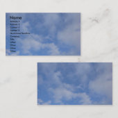 Carte De Visite Nuages de ciel bleu (Devant / Derrière)