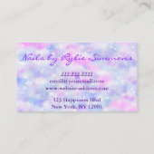 Carte De Visite Nuages de dégradé pourpre (Dos)