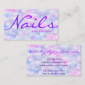 Carte De Visite Nuages de dégradé pourpre (Devant / Derrière)