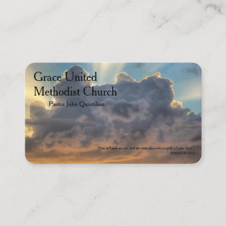 Carte De Visite Nuages de tempête du coucher du soleil Ministre ch