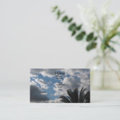 Carte De Visite nuages et palmier (Debout devant)
