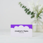 Carte De Visite Nuages Fluffants - Violet (Debout devant)